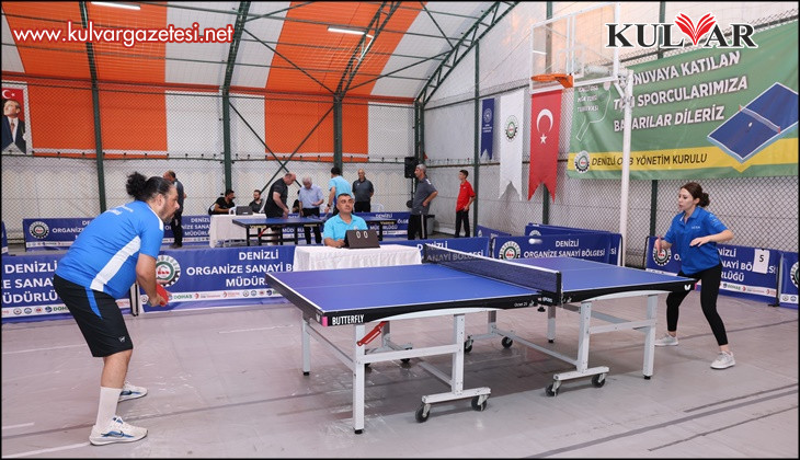 Denizli OSB’de 6. Geleneksel Masa Tenisi Turnuvası başladı