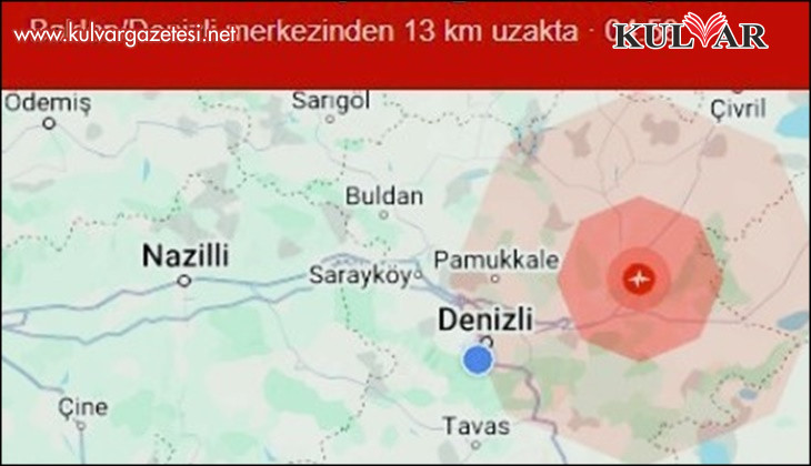 Denizli'de 3.9 şiddetinde deprem meydana geldi