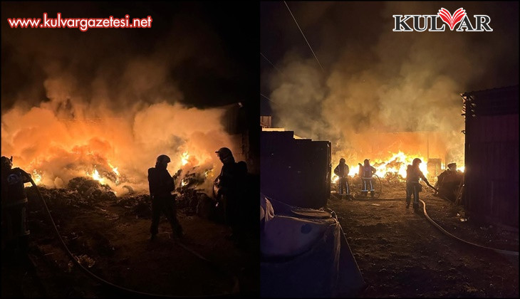 Denizli’de bir iş yeri alev alev yandı