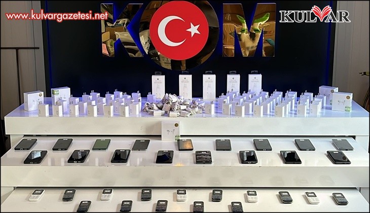 Denizli'de kaçak telefon operasyonu