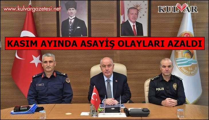 Denizli'de Kasım ayında asayiş olaylarında azalma yaşandı