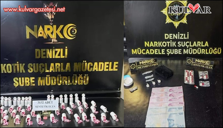 Denizli'de narkotik operasyonlarında 11 zehir taciri tutuklandı