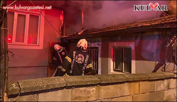 Denizli’de odunluk yangını korkuttu