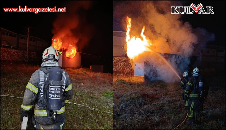 Denizli’de trafo yangını paniğe neden oldu