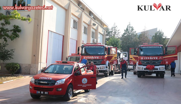 Denizli'den Datça'daki yangına itfaiye sevk edildi