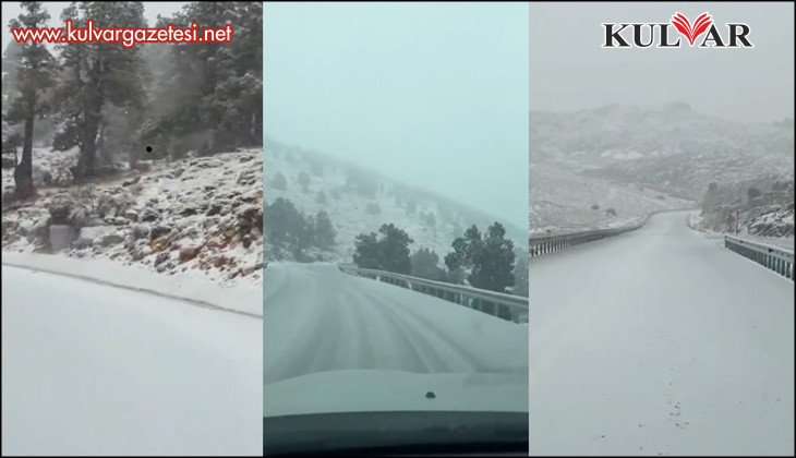 Denizli'nin yüksek kesimlerinde kar yağışı başladı