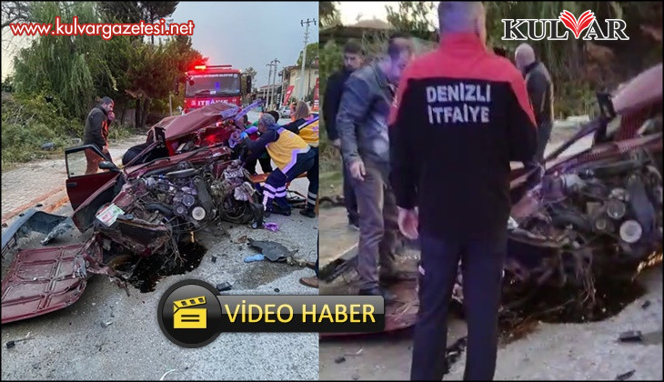 Direğe çarparak hurdaya dönen Tofaş'ın sürücüsü ağır yaralandı