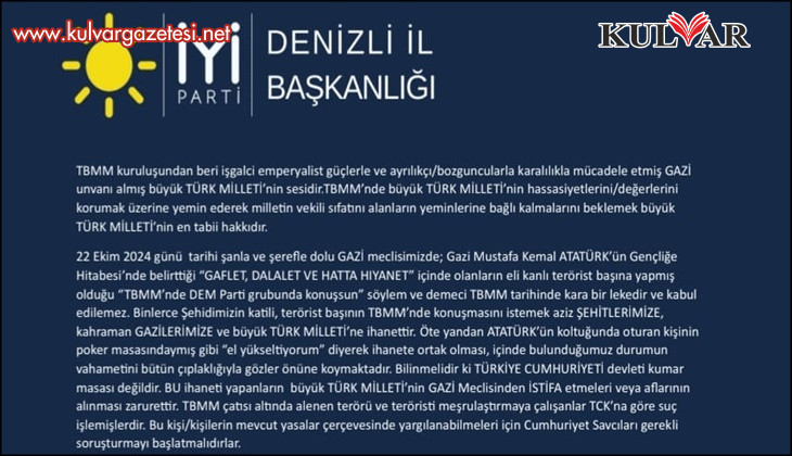 Eli Kanlı Terörist Başına Yapılan Davet TÜRK MİLLETİ’NE İHANETTİR