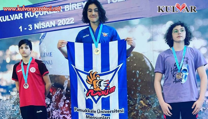 Genç yüzücü Türkiye şampiyonluğuna kulaç attı