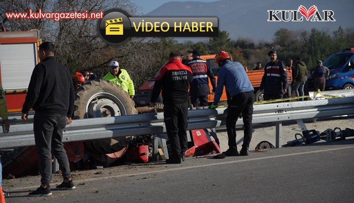 İki bariyer arasına devrilen traktörün sürücüsü hayatını kaybetti
