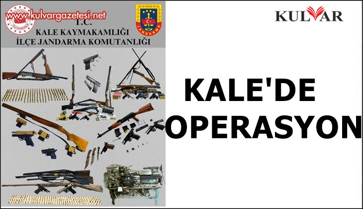Kale’de kaçak silah ve mühimmatla yakalanan 9 şüpheli gözaltına alındı