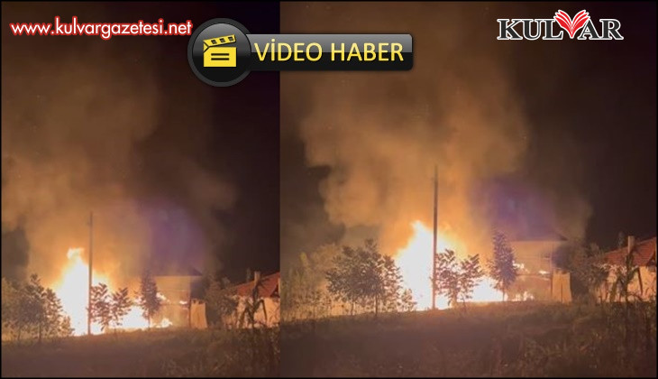 Kamelyadan evin çatısına sıçrayan yangın paniğe neden oldu