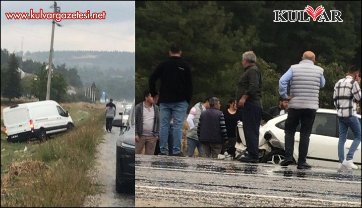 Kamyonet ile otomobilin çarpıştığı kazada 5 kişi yaralandı