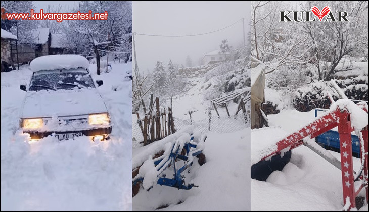 Kar kalınlığı 25 santimetreye ulaşan Çameli'nde saha çalışmalar devam ediyor