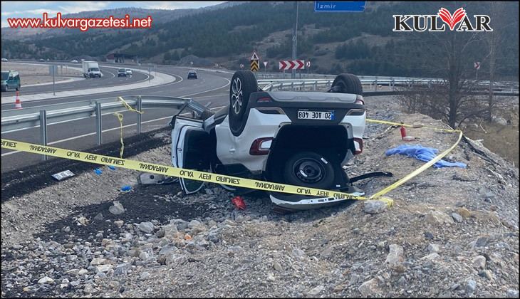 Karşı şerdi geçerek takla atan otomobilde 1 kişi hayatını kaybetti