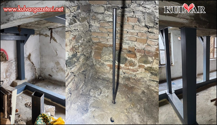 Kazı değil izinsiz güçlendirme yapılmış