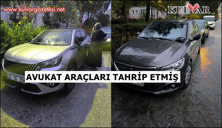 Mahallenin kabusu olan avukat 40 araca zarar verdi
