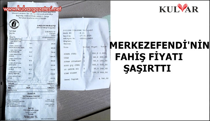 Merkezefendi Belediyesinden yemeği boğazda bırakan hesap