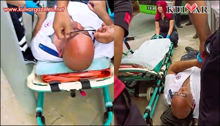 Mesaiye gelen otobüs şoförü yere yığıldı