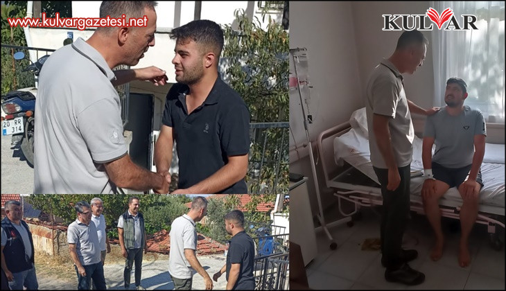 Orman Bölge Müdürü Köle, Buldan yangınıyla mücadele ederken yaralanan personeli ziyaret etti