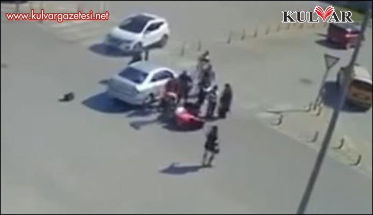 Otomobil motosiklet ile çarpıştığı kazada bir yaralı