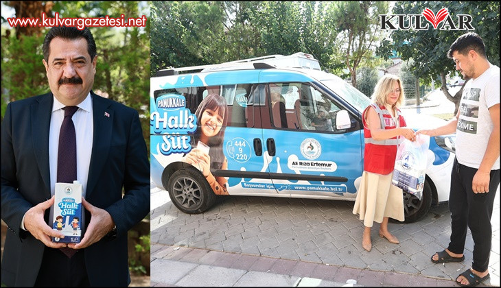 PAMUKKALE BELEDİYESİ'NDEN MİNİKLERE "HALK SÜT" DESTEĞİ DEVAM EDİYOR