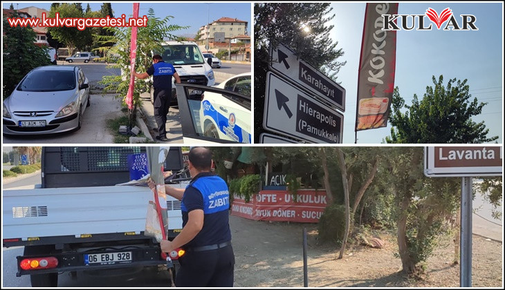 Pamukkale yolunda görüntü kirliliğine geçit yok