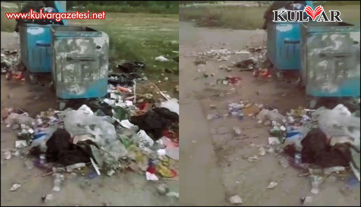 Pamukkale’de toplanmayan çöpler tepki çekti