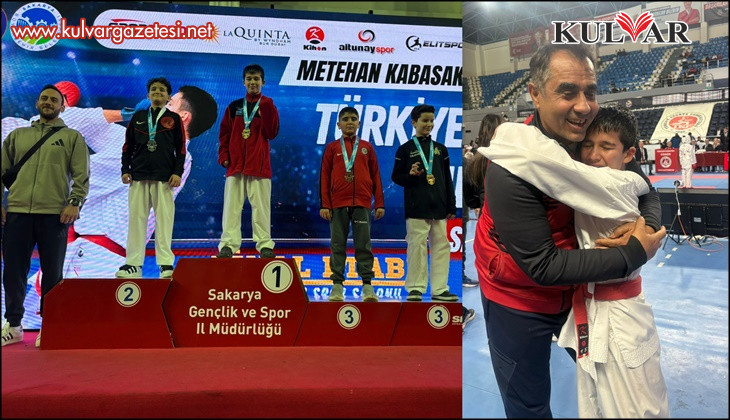 Puan vermeden şampiyon olan Denizli'li Karateci