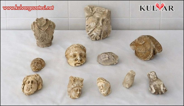 Roma dönemine ait heykel parçalarıyla yakalanan 5 şüpheli gözaltına alındı