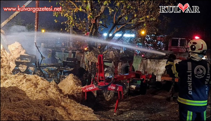 Samanlık yangını korkuya neden oldu