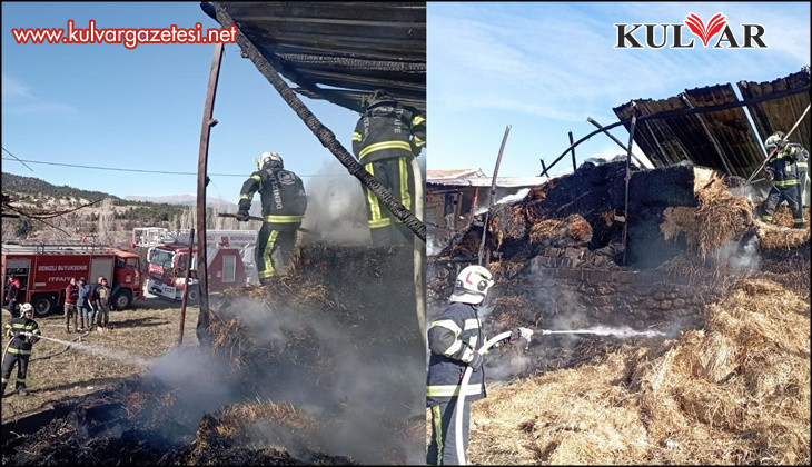 Samanlıkta çıkan yangın korku yaşattı