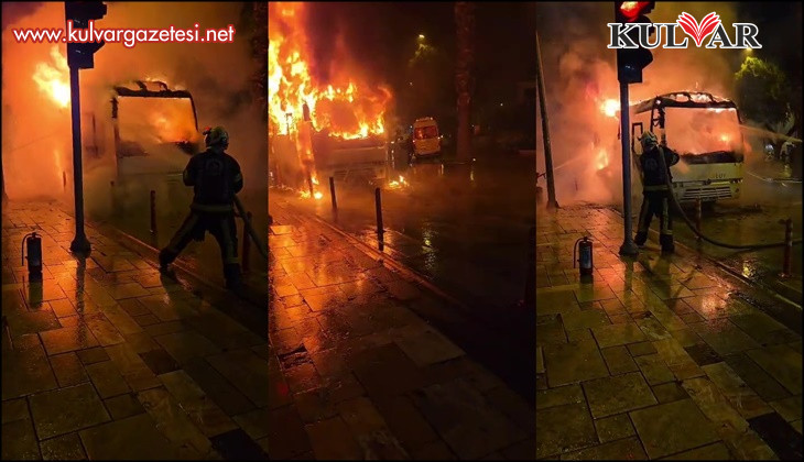 Servis şoförünün dikkati faciayı önledi, işçiler saniyelerle yanmaktan kurtuldu