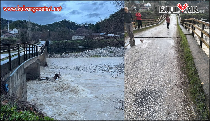 Şiddetli yağış Çameli ve Acıpayam’da iki köprüyü yıktı