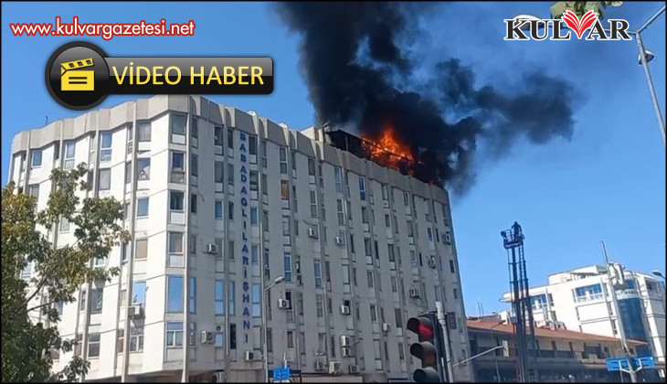 Tarihi Babadağlılar çarşısının çatısı alevlere teslim oldu