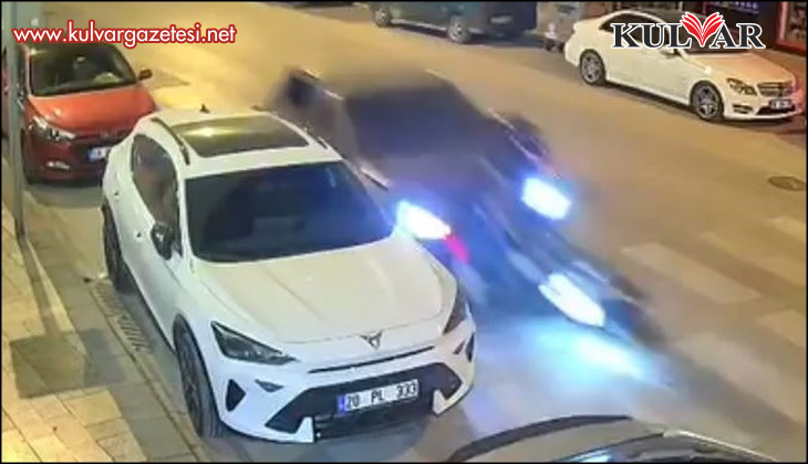 Tartıştığı motosikletliye çarpıp yoluna devam etti