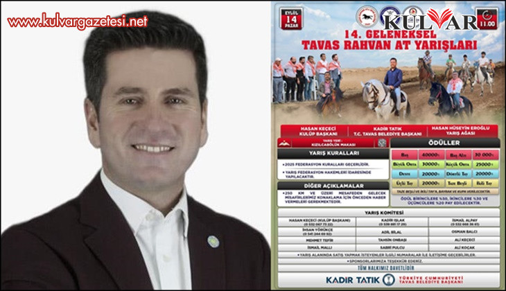 Tavas 14. Geleneksel Tavas Rahvan At Yarışları için geri sayım başladı