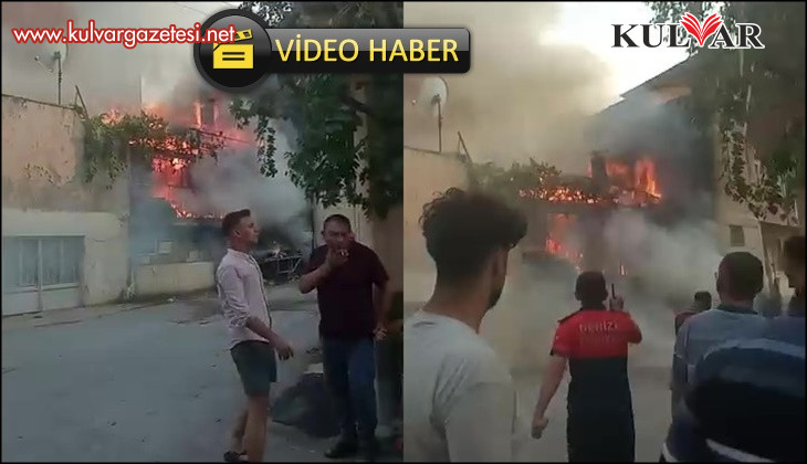 Tek katlı evde çıkan yangın mahalleliyi korkuttu