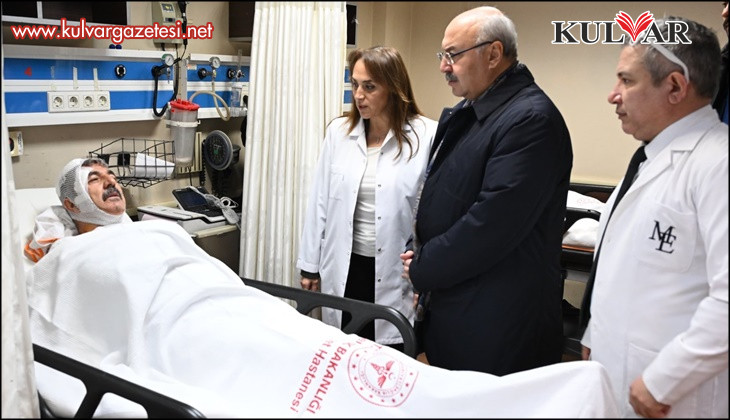 Vali Köşger servis kazasında yaralananları ziyaret etti