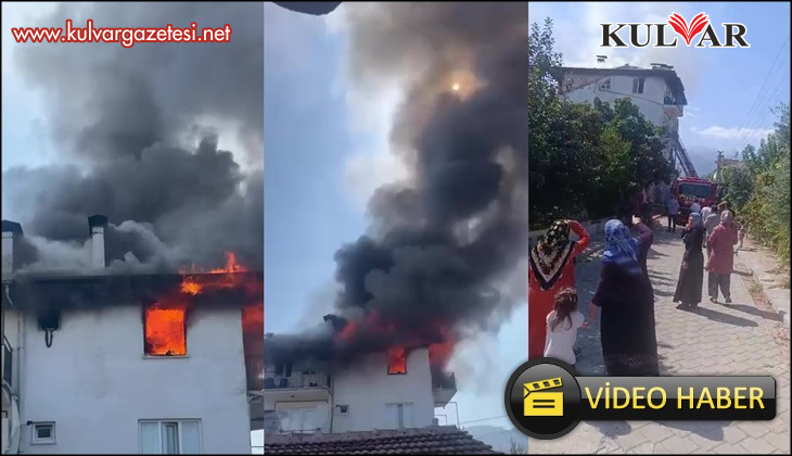 Yanan evdeki çocuklarını kurtarmak için canını hiçe saydı