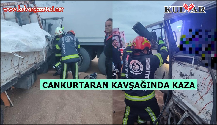 Yoldan çıkan sürücü seyir halindeki tıra çarptı